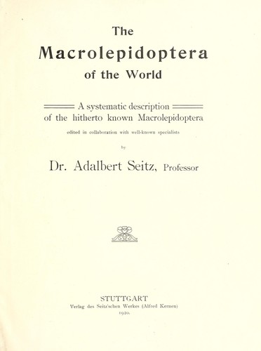 The Macrolepidoptera of the Indo-Australian Fauna