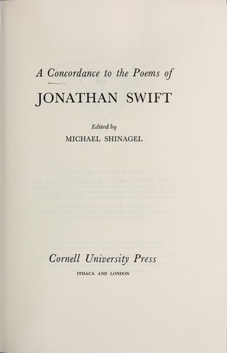 A concordance to the poems of Jonathan Swift