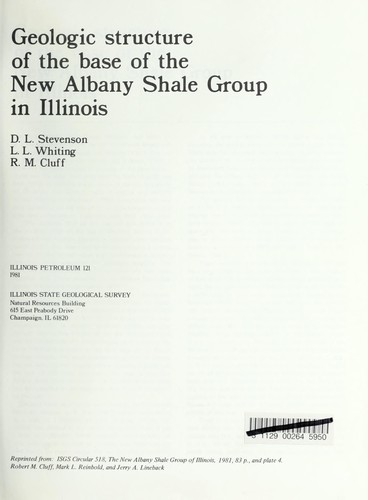 Geologic structure of the base of the New Albany shale group in Illinois