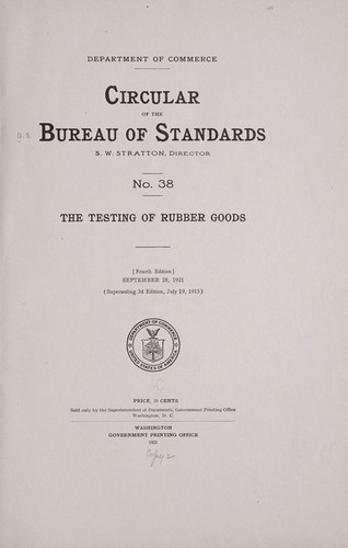 The testing of rubber goods