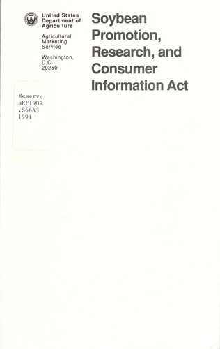Soybean Promotion, Research, and Consumer Information Act
