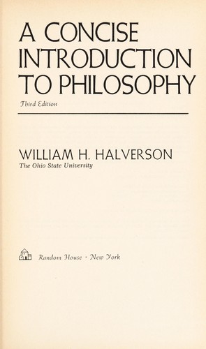 A concise introduction to philosophy