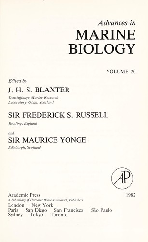Advances in Marine Biology, 20