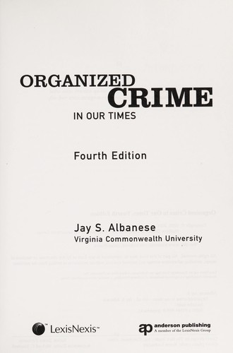 Organized crime in our times