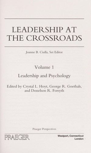 Leadership at the crossroads
