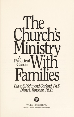 The Church's ministry with families