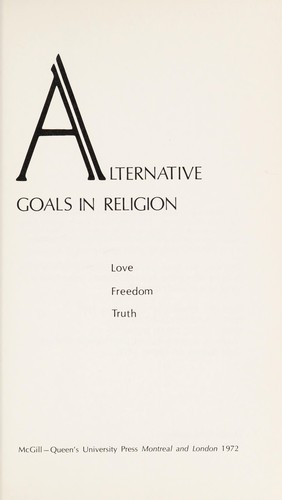 Alternative goals in religion