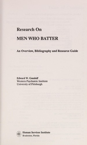 Research on men who batter