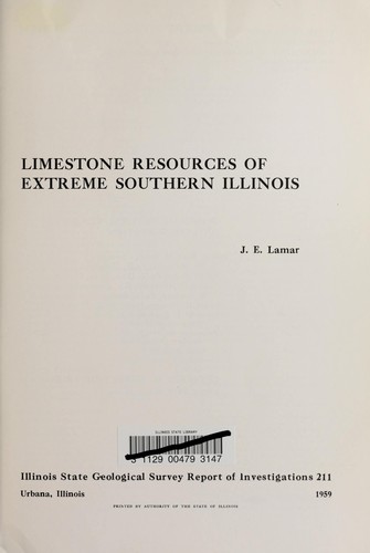 Limestone resources of extreme southern Illinois