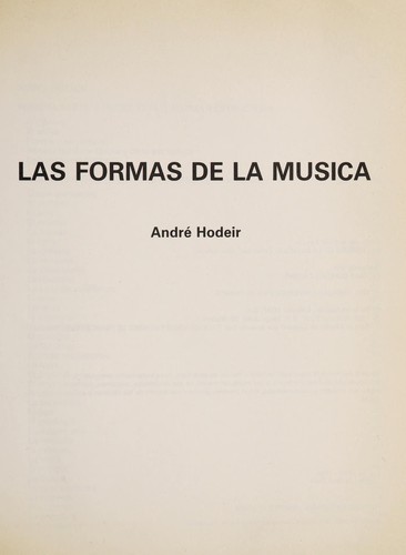 Las formas de la música