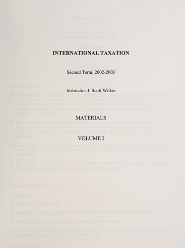 International taxation