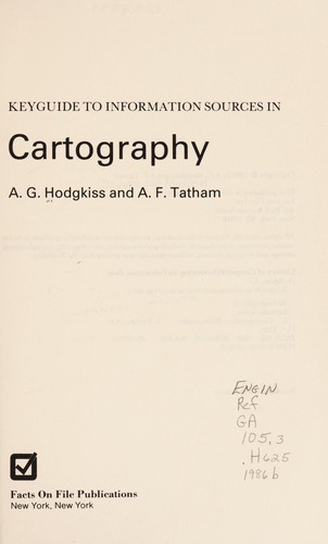 Keyguide to information sources in cartography