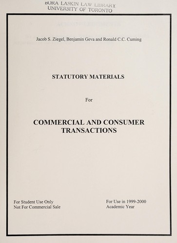 Statutory materials for commercial and consumer transactions