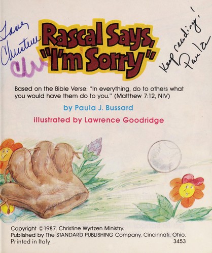 Rascal says, "I'm sorry"