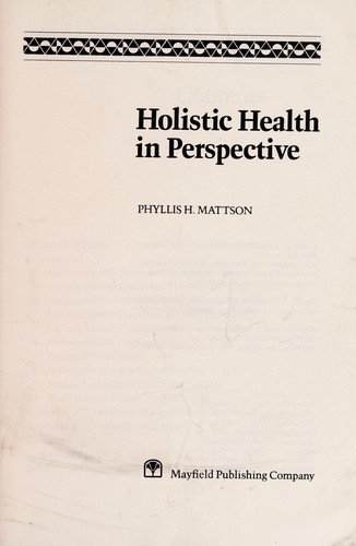 Holistic health in perspective