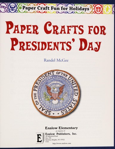 Paper crafts for Presidents' Day