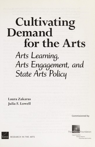Cultivating demand for the arts