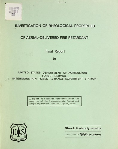Investigation of rheological properties of aerial-delivered fire retardant