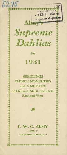 Almy's supreme dahlias for 1931
