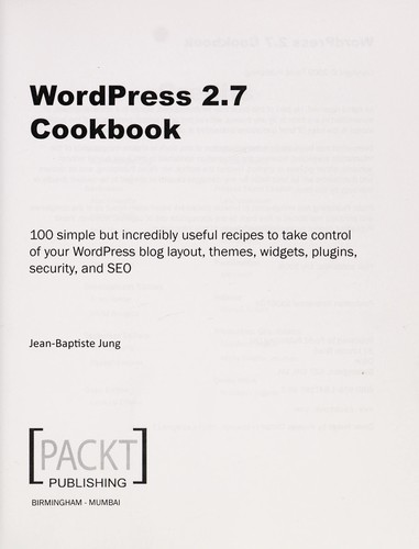 WordPress 2.7 cookbook