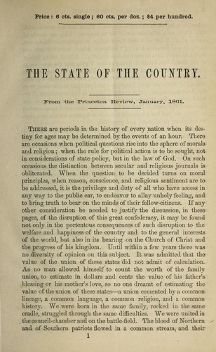 The state of the country