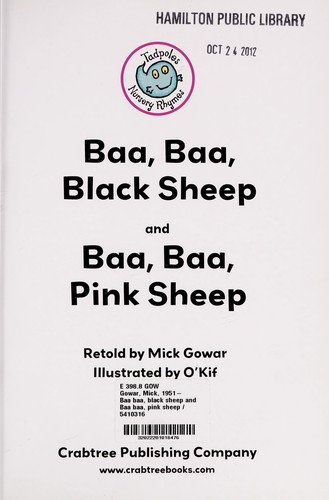 Baa baa, black sheep and Baa baa, pink sheep