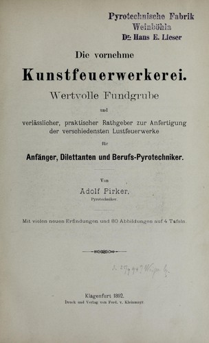Die vornehme Kunstfeuerwerkerei