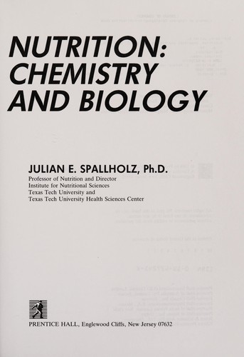 Nutrition, chemistry and biology