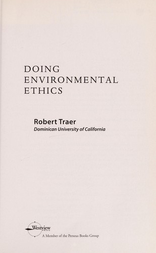 Doing environmental ethics