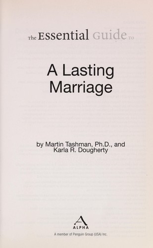 The essential guide to a lasting marriage