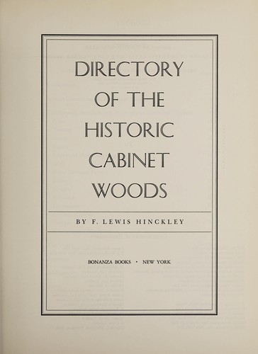 Directory of the historic cabinet woods