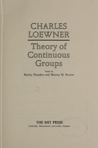 Theory of continuous groups