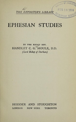 Ephesian studies