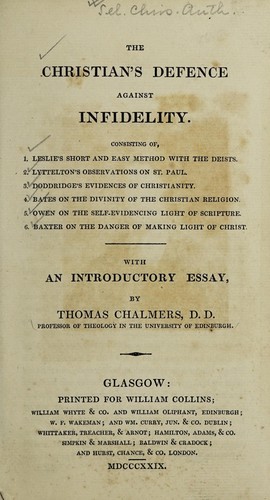 The Christian's defence against infidelity ...