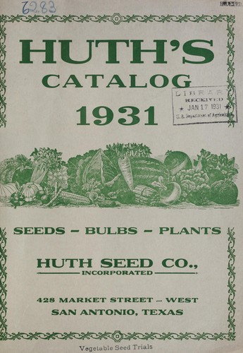 Huth's catalog, 1931