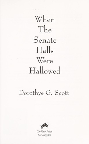 When the Senate halls were hallowed