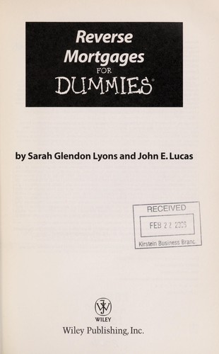 Reverse mortgages for dummies®