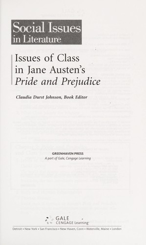 Issues of class in Jane Austen's Pride and prejudice