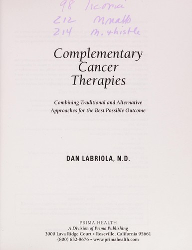 Complementary cancer therapies