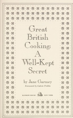 Great British cooking, a well kept secret