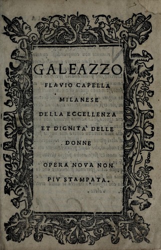 Della eccellenza et dignità delle donne