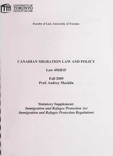 Canadian migration law and policy