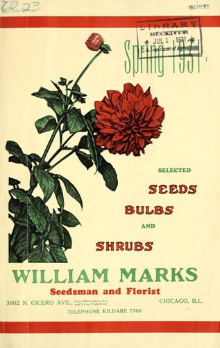 Selected seeds, bulbs and shrubs