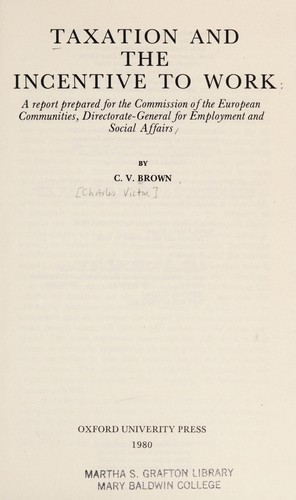 Taxation and the incentive to work