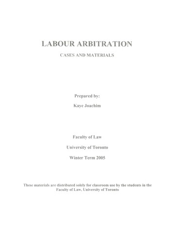 Labour arbitration