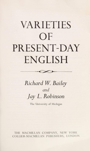 Varieties of present-day English