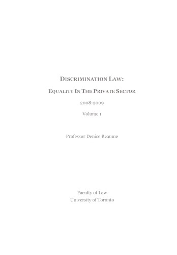 Discrimination law