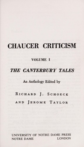 Chaucer criticism
