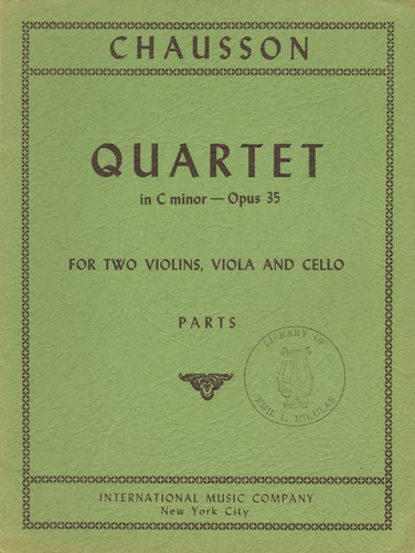 Quartet in C Minor for 2 Violins, Viola and Cello, Op. 35