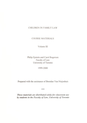 Children in family law